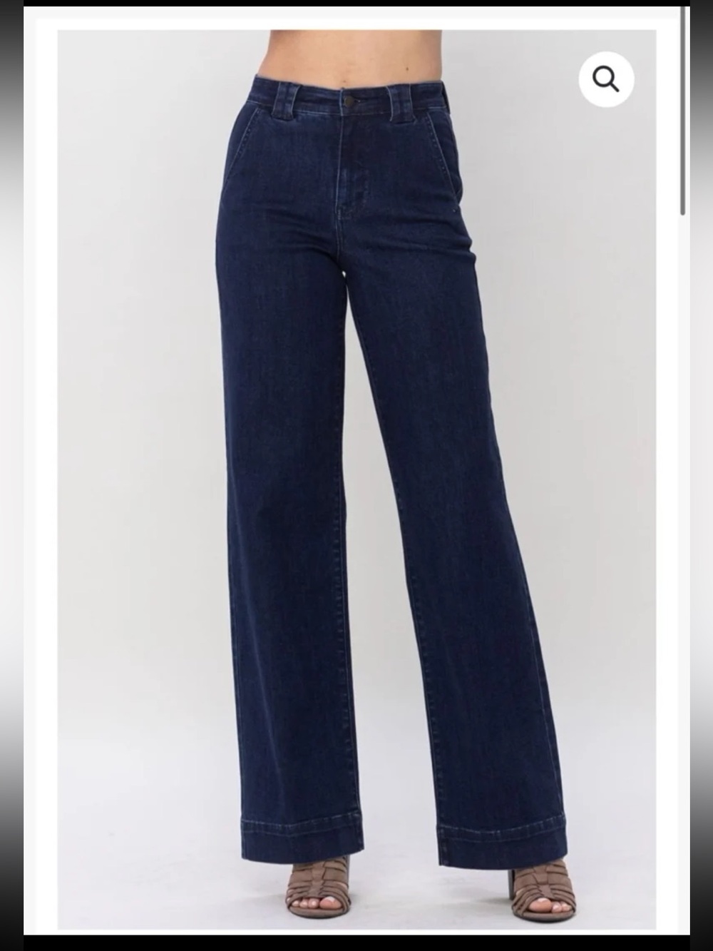 Judy Blue Trouser Wide Leg 82471 in Dark Wash size 11/30 - Picture 3 of 12